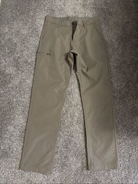Men's Copper & Oak Polyester Straight-Leg Pants